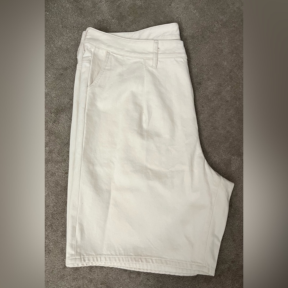 J.Crew Beige Cotton Twill Wide-Leg Shorts Size 36 NWT - Picture 6 of 9